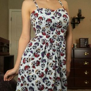 Vintage 50’s style dress with skulls
